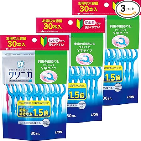 クリニカ アドバンテージ デンタルフロス Y字タイプ 30本入×3個
