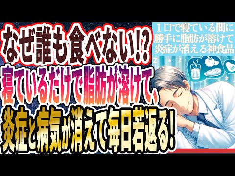 【寝る前に1口食っておけ!】「寝ている間に脂肪が溶けて炎症激減!嫌でも痩せる神食品」を世界一わかりやすく要約してみた【本要約】