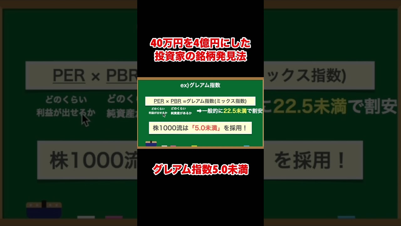 40万円を4億円にしたカリスマ個人投資家のミックス係数 #shorts