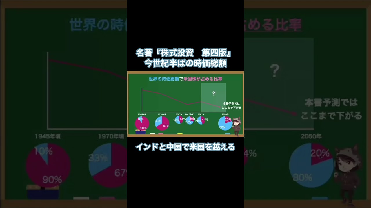 【名著】米国よりインドと中国が時価総額が大きくなる『株式投資 第4版』#shorts #株式投資