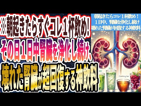 【朝起きたらすぐコレ1杯飲め!】「その日1日中腎臓を浄化し続け、壊れかけた腎臓が超回復する神飲料」を世界一わかりやすく要約してみた【本要約】