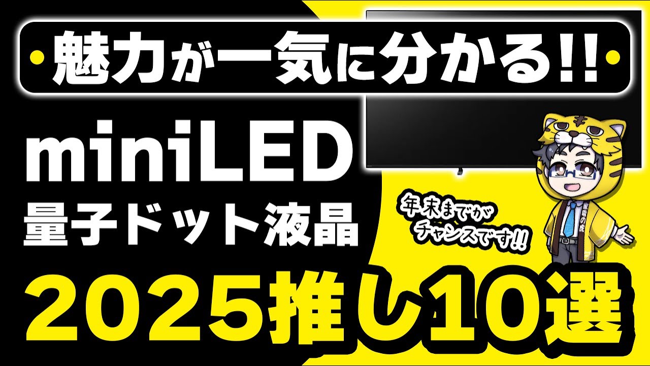 前振りなし!冬までに買うべき量子ドットminiLED液晶テレビおすすめ10選!