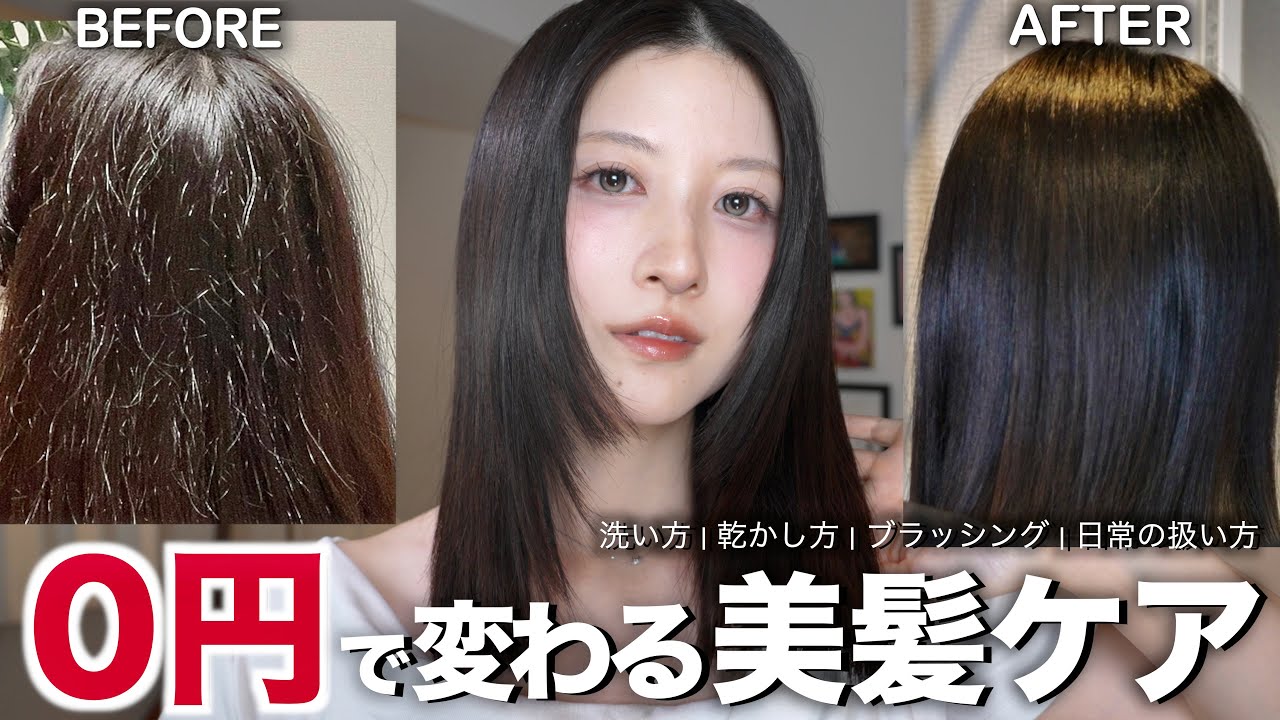 【0円で美髪】美髪ヲタク直伝!髪が劇的変わる毎日の髪の扱い方【洗い方/乾かし方/ブラッシング】