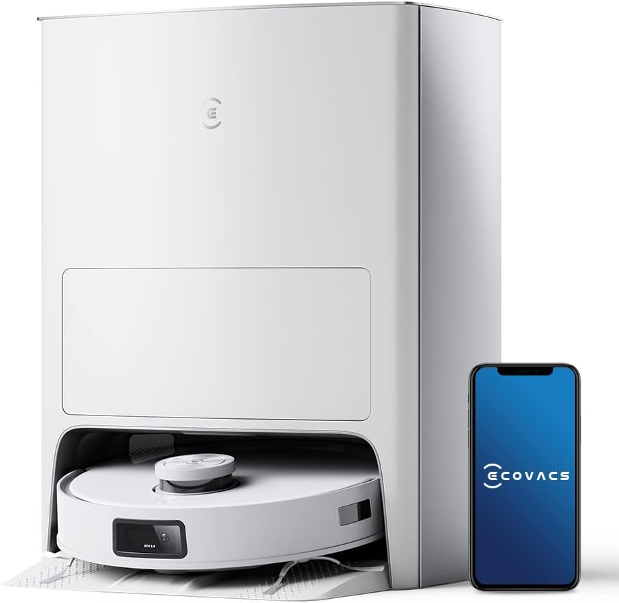 【全自動掃除機】ECOVACS(エコバックス)DEEBOT T10 OMNI ロボット掃除機 自動ゴミ収集 回転型水拭き機能 モップの自動洗浄 5000Pa強力吸引 お掃除ロボット AIVI 3.0障害物回避システム 高精度マッピング機能 3Dマップ 見守りカメラ 音声アシストYIKO Alexa対応 ECOVACS直営店限定 1年メーカー保証