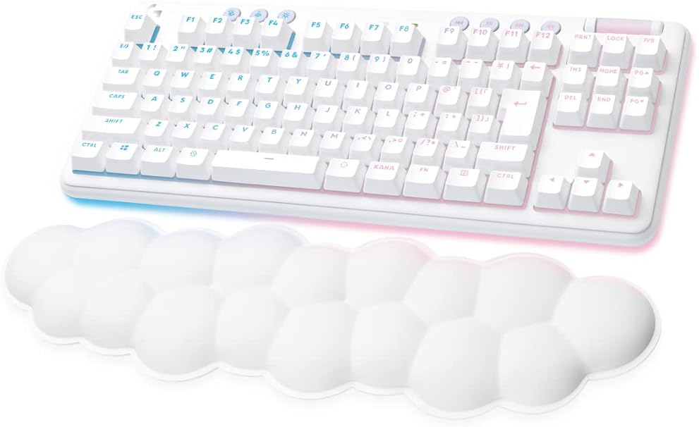 Logicool G(ロジクール G) オーロラコレクション ゲーミングキーボード テンキーレス G715 ワイヤレス LIGHTSPEED Bluetooth 接続対応 リニア メカニカル キーボード 雲 パームレスト 日本語配列 LIGHTSYNC RGB G715WL-LN 国内正規品