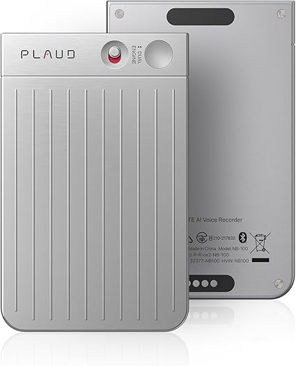 Plaud Note AI ボイスレコーダー ワンタッチ録音 文字起こし 先端LLMによる要約 ICレコーダー 携帯/PCアプリ連動 通常録音/通話録音モード 極薄 64GB大容量 発言者識別 音声インポート AI人声強化 議事録自動作成 マインドマップ 30時間連続使用 Bluetooth接続 iphone&Android対応 専用ケース付属 会議/授業/インタービューなどに適用 シルバー