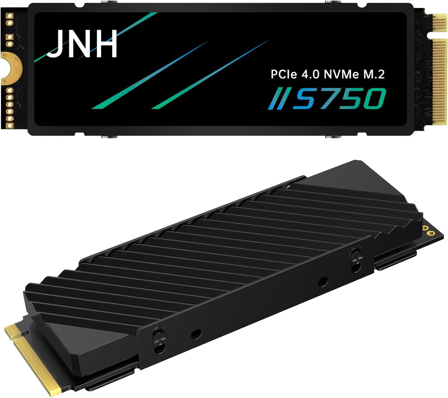 JNH SSD 4TB PCIe Gen4x4 NVMe 1.4 M.2 2280 ヒートシンク搭載 新型PS5 / PS5動作確認済み R:7100MB/s W:6400MB/s 高耐久3D NAND TLC S750 国内正規品 メーカー5年保証