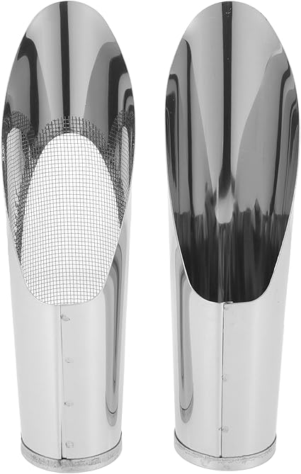 OUNONA 土入れセット ステンレス アミ付き ミニ 小型 植替え用 土を掘る用 土すくいスコップ シャベル 土ふるい 盆栽 掘る 道具 家庭菜園用 ガーデニングツール 園芸用 ガーデニング用品 2個セット