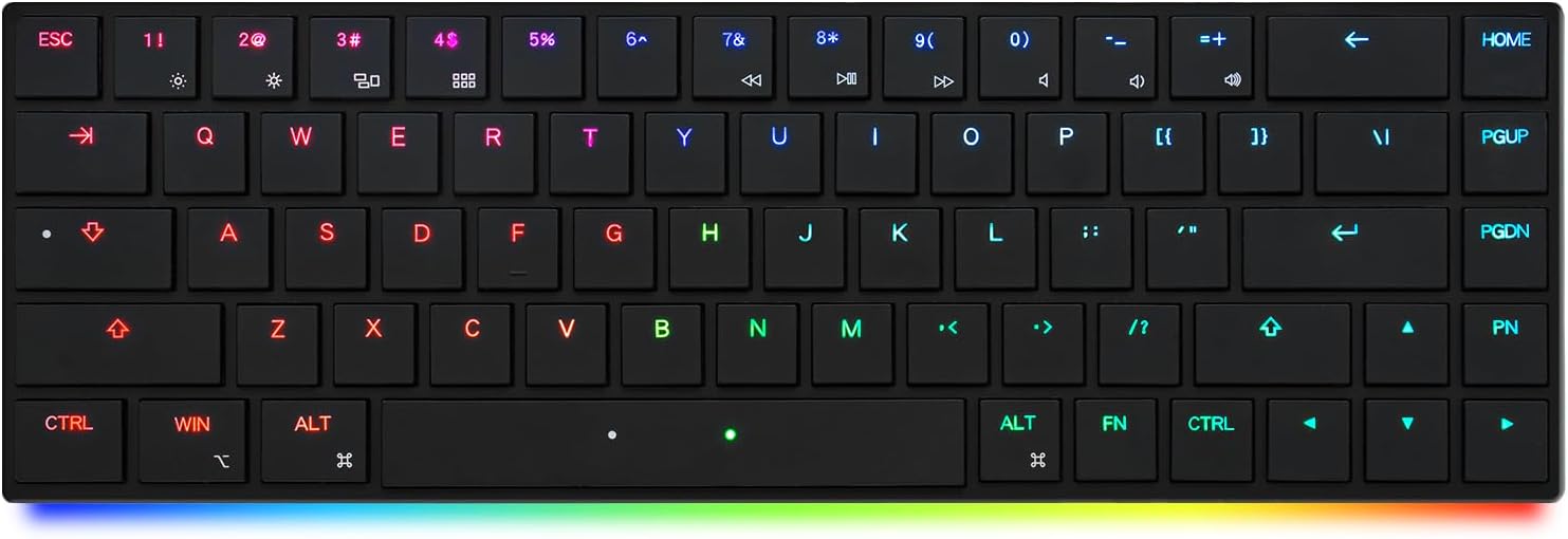 Mistel ミステル AIRONE キーボード 有線 英語US配列 68キー 65%レイアウト (本体色:ブラック/スイッチ:クリック) MD68-CUSBLBRA1