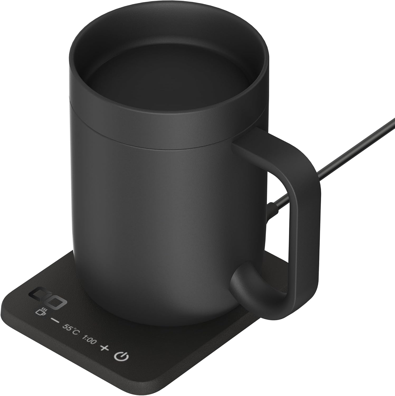 CIO マグウォーマー2 カップウォーマー と Qi2 ワイヤレス充電器 の1台2役 付属のヒーター内蔵 専用 保温マグカップ を 40 ~ 70℃ で保温 1℃単位 調整 アプリで設定をカスタマイズ 最大8時間連続保温 最大3つ設定保存 USB ケーブル付属 20W 充電器別売り コーヒー 紅茶 お茶 白湯 保温コースター PCデスク プレゼント にも最適 iOS Android