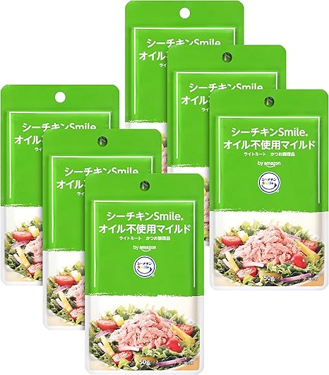 by Amazon シーチキンSmile フレーク オイル不使用 マイルド 50g×6個