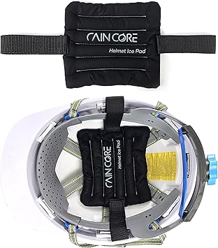 Ice Helmet Cool Pad - 繰り返し使用可能な アイスクーリング パック パッド - 暑い炎天下に使用するヘルメット 冷却シート - 自転車バイクヘルメット アイスパック - アイスヘッドクーラー - 熱中症対策 - 炎天下に備える - 再使用可能 - 頭皮ケア- 頭皮冷却- 屋外作業 -氷嚢- 首肩膝負傷 - 水さえあればOK